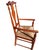 Rustic European Early 20th Century Vintage Fiddle Back Rush Seat Armchair For Sale - Image 3 of 7