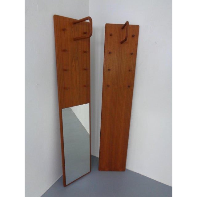 1960s Large Teak Wardrobe with Mirror by Kai Kristiansen for Vildbjerg Møbelfabrik, Denmark, 1960s, Set of 2 For Sale - Image 5 of 16