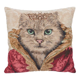 Lady Carabas Tapestry Cushion With Feather Filler - 46x46cm (18"x18") For Sale