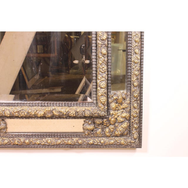Dutch Brass Mirror, 1800s For Sale - Image 5 of 6