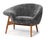 Contemporary Fried Egg Left Lounge Chair Sheepskin Scandinavian Grey by Warm Nordic For Sale - Image 3 of 14