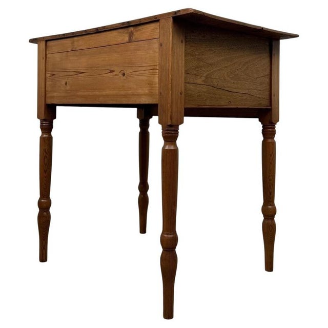 Brown 19th Century English Victorian Pitch Pine Side Table For Sale - Image 8 of 12