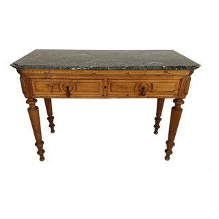Antique Marble Console Table For Sale