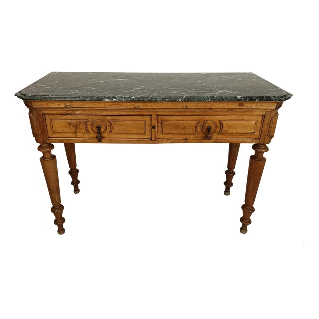 Antique Marble Console Table For Sale