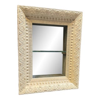 Vintage Velvet Lined Display Cabinet For Sale