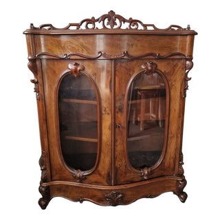 Napoleon III Display Case in Mahogany For Sale