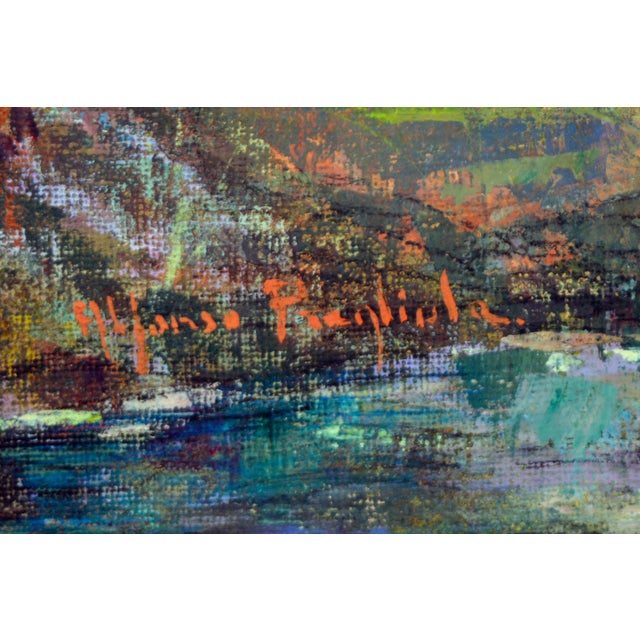 Alfonso Pragliola, Riflessi Boschivi Landscape, Mixed Media on Canvas, 2019 For Sale - Image 7 of 9