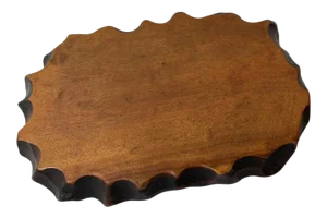 Chinese Hand Carved Wooden Display Stand With Naturalistic Edge