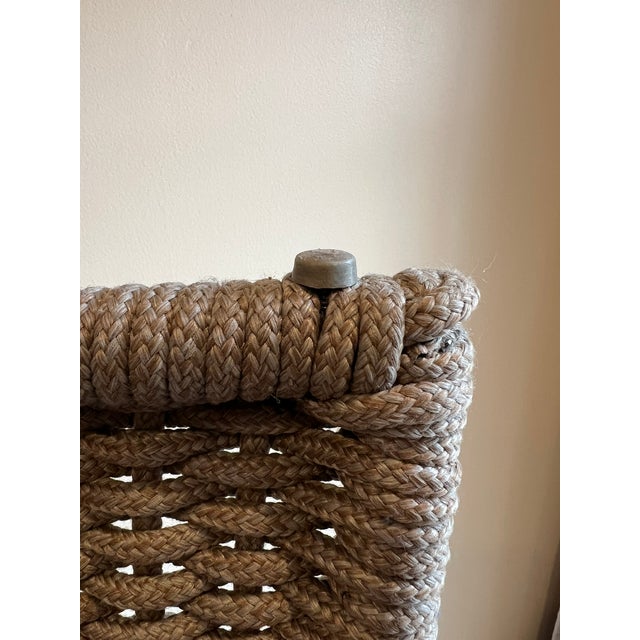 Baker McGuire Cuerda Counter Stool, Genuine Leather Seat, Rope Wrapped Aluminium Frame For Sale - Image 13 of 18