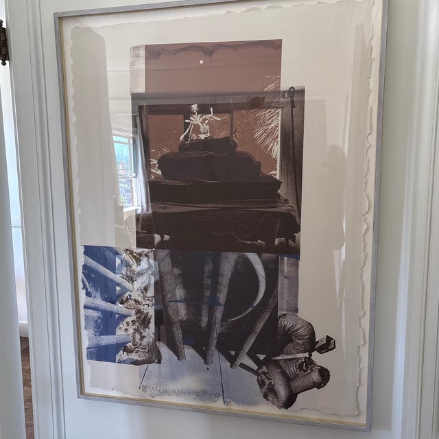 Contemporary Robert Rauschenberg Rookery Mounds - Night Tork, 1979 Lithograph 10/50 For Sale - Image 3 of 10