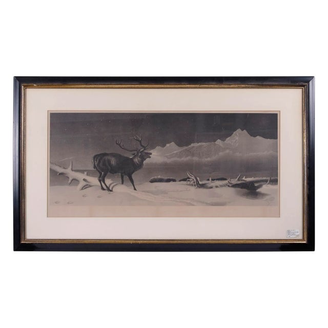 Sir E Landseer "The Challenge" Engraved by Jw Watts For Sale - Image 6 of 6