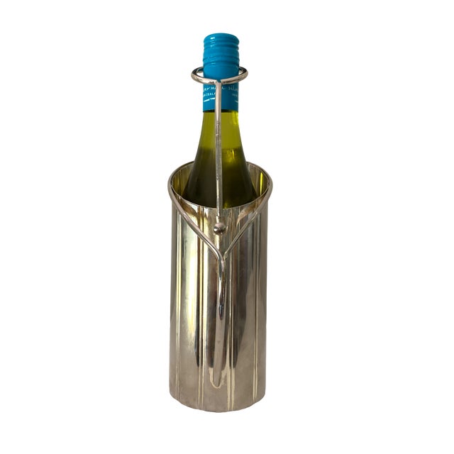 1950s 1950s French Silver-Plated Wine Bottle Holder For Sale - Image 5 of 9