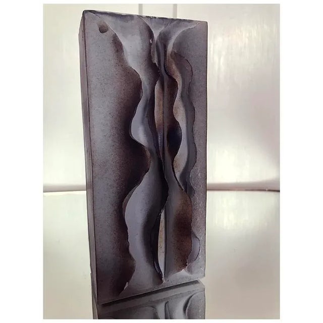 Taupe 1970s LaMers Studio Organic Lace Pottery Vessel For Sale - Image 8 of 8