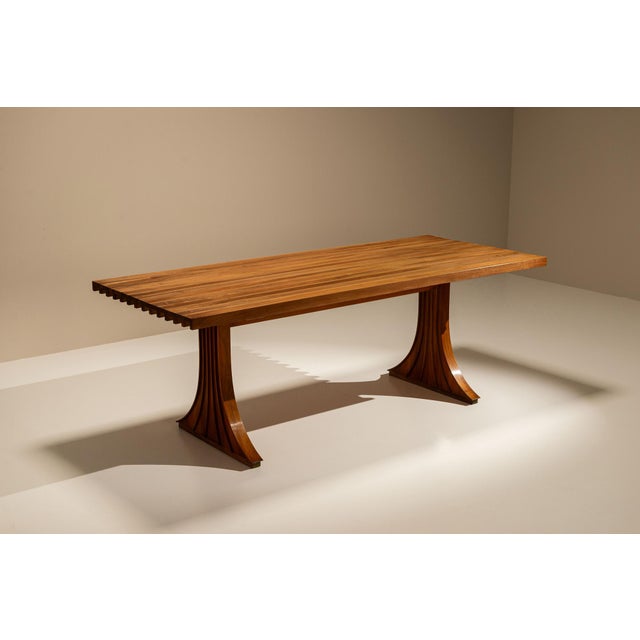 Dining Table in Walnut attributed to Filippo Monti, Italy, 1960s For Sale - Image 14 of 14