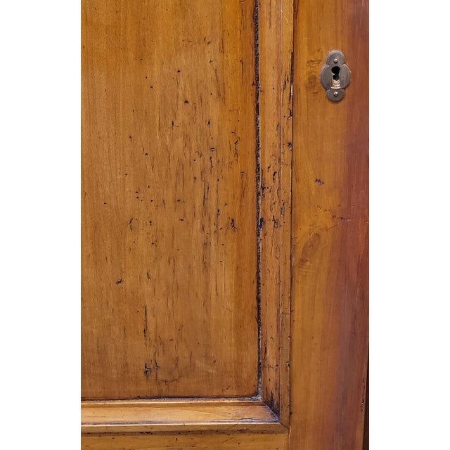 Wood Antique French Rustic Pine and Cherry Wood Cupboard For Sale - Image 7 of 11
