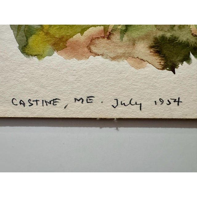 Henry Emil Salloch Original Watercolor on Paper Castine, Maine. 1954. For Sale - Image 4 of 7