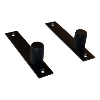 Buster + Punch Furniture Knob Plates, Black For Sale