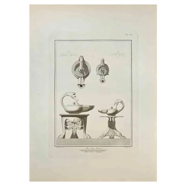 Carlo Oraty, Still Life, Etching, 18th Century For Sale
