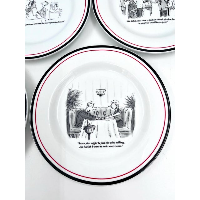 Restoration Hardware "The New Yorker" Wine-Themed Cartoon Plates - Set of 5 For Sale In New York - Image 6 of 10
