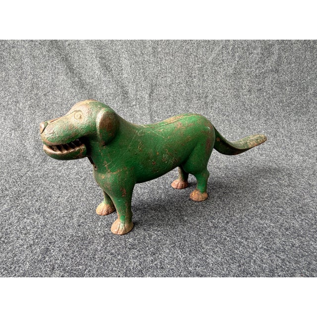Antique Green Cast Iron Dog Nutcracker For Sale In New York - Image 6 of 18