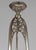 Silver Maynadier French Art Deco Chandelier 1930s Nickeled Bronze & Frosted Glass For Sale - Image 8 of 13