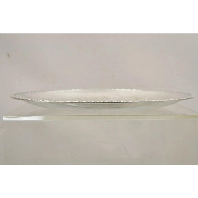 Vintage Wm Rogers 767 Victorian Style Round Silver Plated Serving Platter Tray For Sale - Image 10 of 10