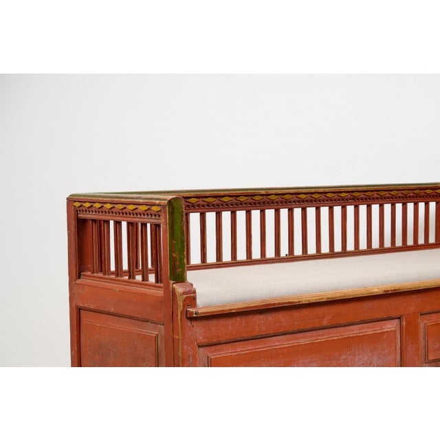 Folk Art Northern Swedish Bench For Sale - Image 5 of 15