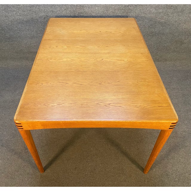 Vintage Danish Mid Century Modern Oak Dining Table by h.w. Klein for Bramin Mobler For Sale - Image 10 of 11
