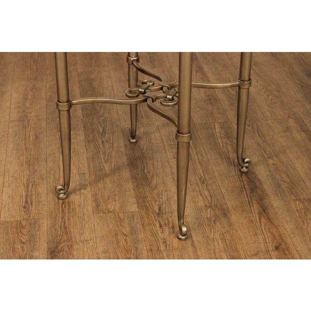 Late 20th Century French Style Pine Top Iron Base Pub Table For Sale - Image 4 of 12