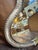 Modern Pear Murano Glass and Brass Wall Mirror For Sale - Image 3 of 7