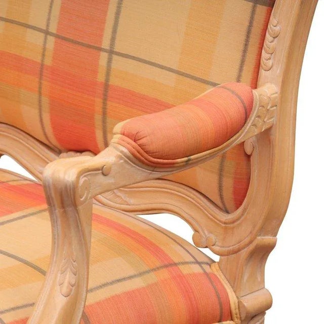 French Provincial Early 18th Century Vintage Louis XV French Handvarved Armchair For Sale - Image 3 of 7