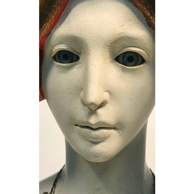 Period 1950-1979 Materials Plaster, glass eyes Dimensions W. 18 in; H. 21 in; D. 7 in; W. 45.72 cm; H. 53.34 cm; D. 17.78...