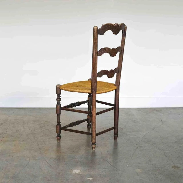 1940s 1940s French Wood and Woven Chair For Sale - Image 5 of 12