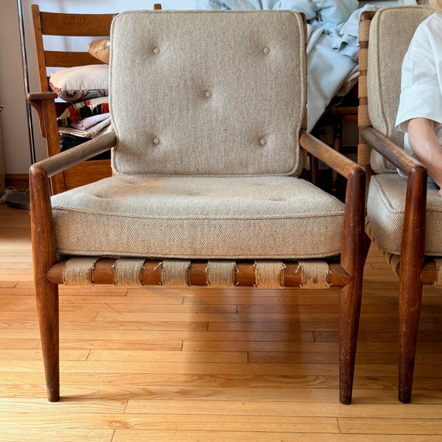 1950s A Pair of t.h. Robsjohn-Gibbings Lounge Chairs For Sale - Image 5 of 13