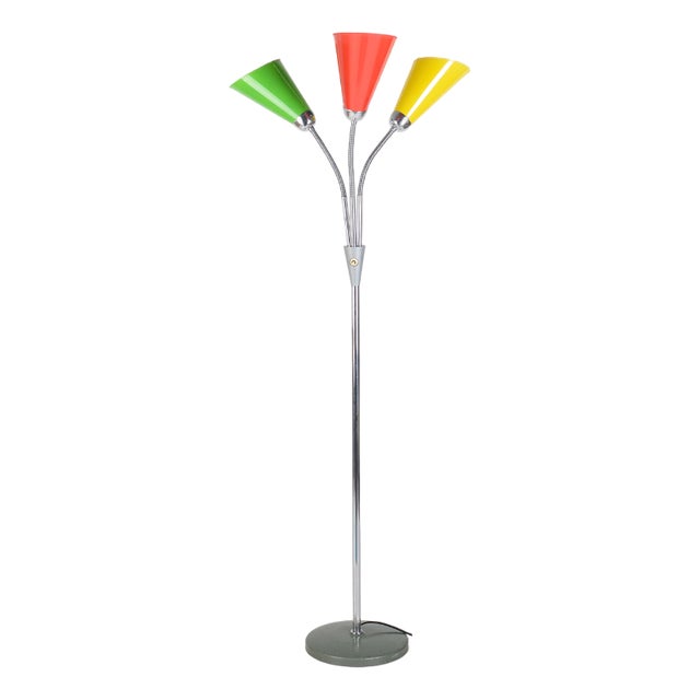 Mid-Century Modern Multicolor Floor Lamp by Lidokov, 1960s For Sale