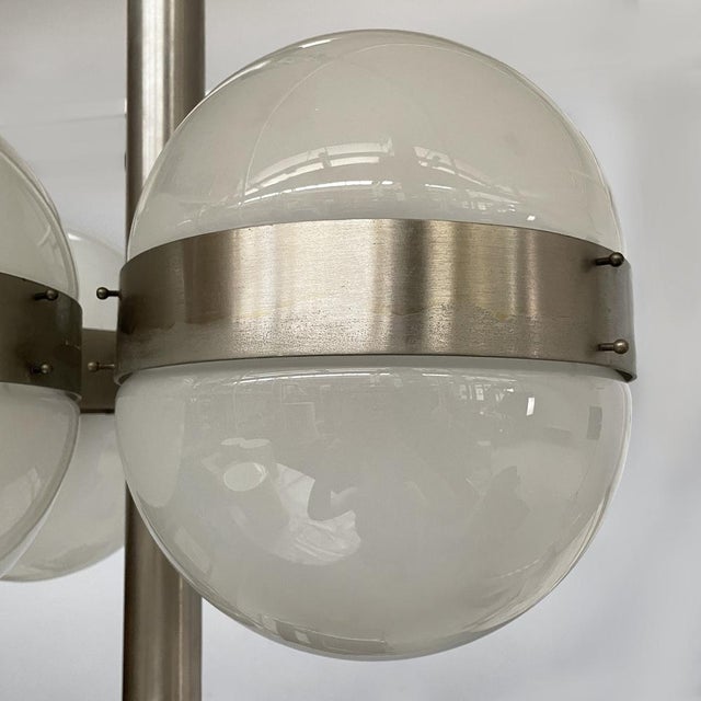 Mid-Century Modern Italian Tetraclio Chandelier by Mazza for Artemide, 1960s For Sale - Image 9 of 18