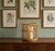 Ecru Vintage Woven Rattan & Glass Hurricane Candle Holder For Sale - Image 8 of 12