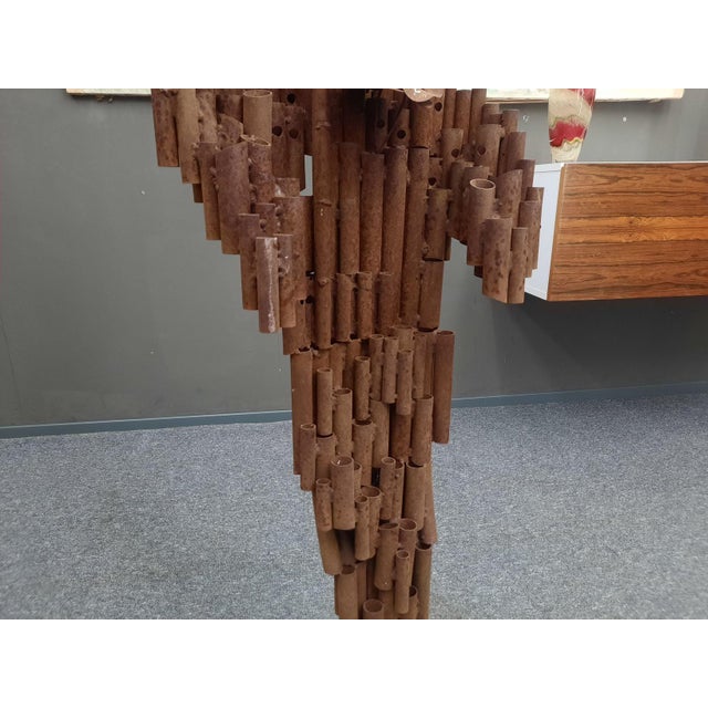 Brutalist and Decorative Iron Art Sculpture, 1970s For Sale - Image 6 of 13