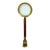 Vintage Wood and Brass Tassel Magnifying Glass For Sale