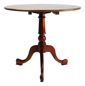 Vintage English Round Tilt Top Table in Cherry, 1950s