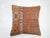 Shabby Chic Orange Turkish Rug Pillow with Red Backside For Sale - Image 4 of 5