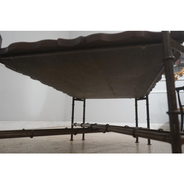Baker Bamboo Form Iron Base Coffee Table For Sale - Image 13 of 13