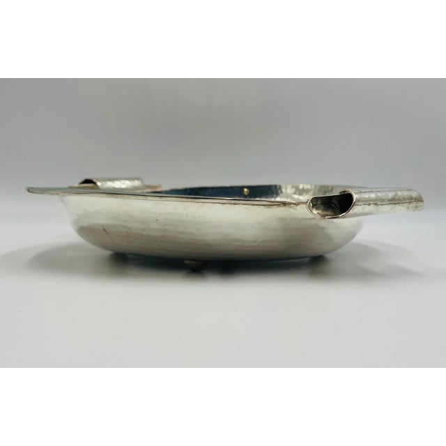 Silver 1980s Emilia Castillo Silver-Plated Serving Bowl With Malachite Inlay, Mexican Design For Sale - Image 8 of 18