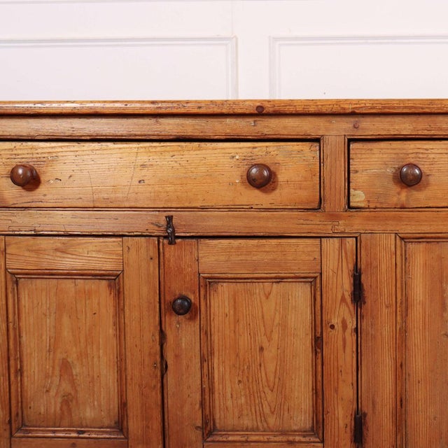 Wood English Country House Dresser Base in Pine For Sale - Image 7 of 12