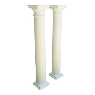 Pair of Antique Wood Architectural Columns For Sale