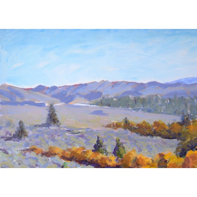 American River on the Autumn Plains - Acrylic on Board With Double-Sided Art by Nick White For Sale - Image 3 of 6