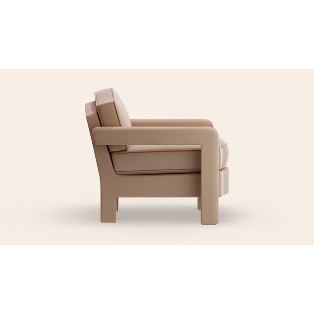 Rose Linen Elio Lounge Chair by Ceraudo For Sale - Image 5 of 7