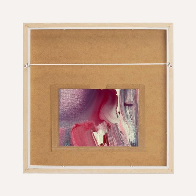 Contemporary 24" Framed Silk Scarf ""Fall on Me #2" by Fanyu Lin For Sale - Image 3 of 3