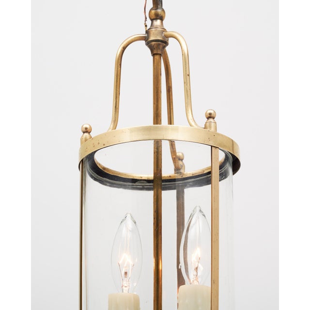 Pair of Petite French Antique Brass Lanterns For Sale - Image 4 of 9
