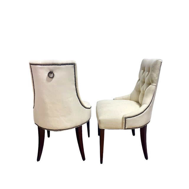 Baker Furniture Company Baker Furniture Ritz Dining Chairs by Thomas Pheasant - Set of 4 For Sale - Image 4 of 6